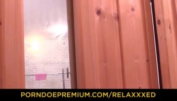 Cute college babe gets fucked by two guys